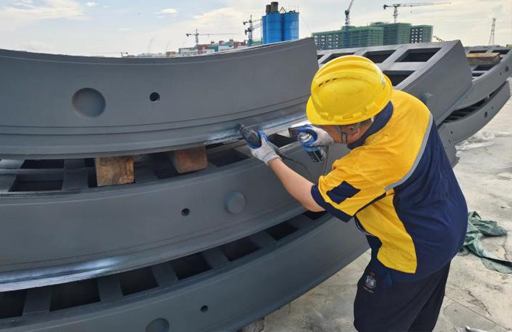 中鐵某局陸豐隧洞鋼管片磁粉探傷